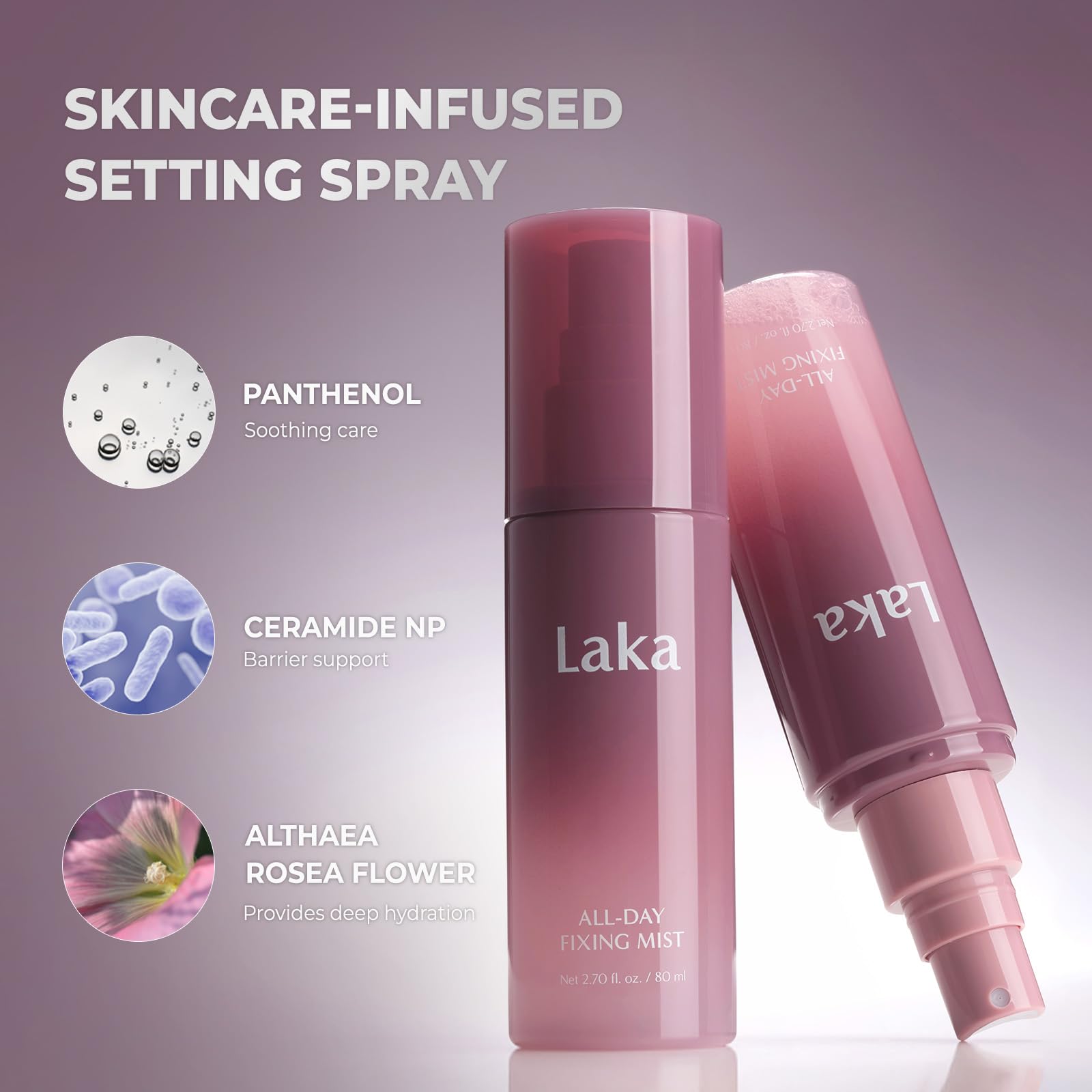 Laka label and ingredients view highlighting hydrating components benefit