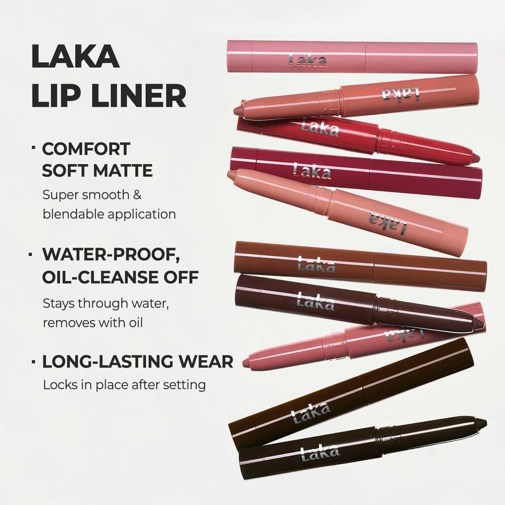 Close-up of Laka lip liner texture illustrating smooth application and blendability
