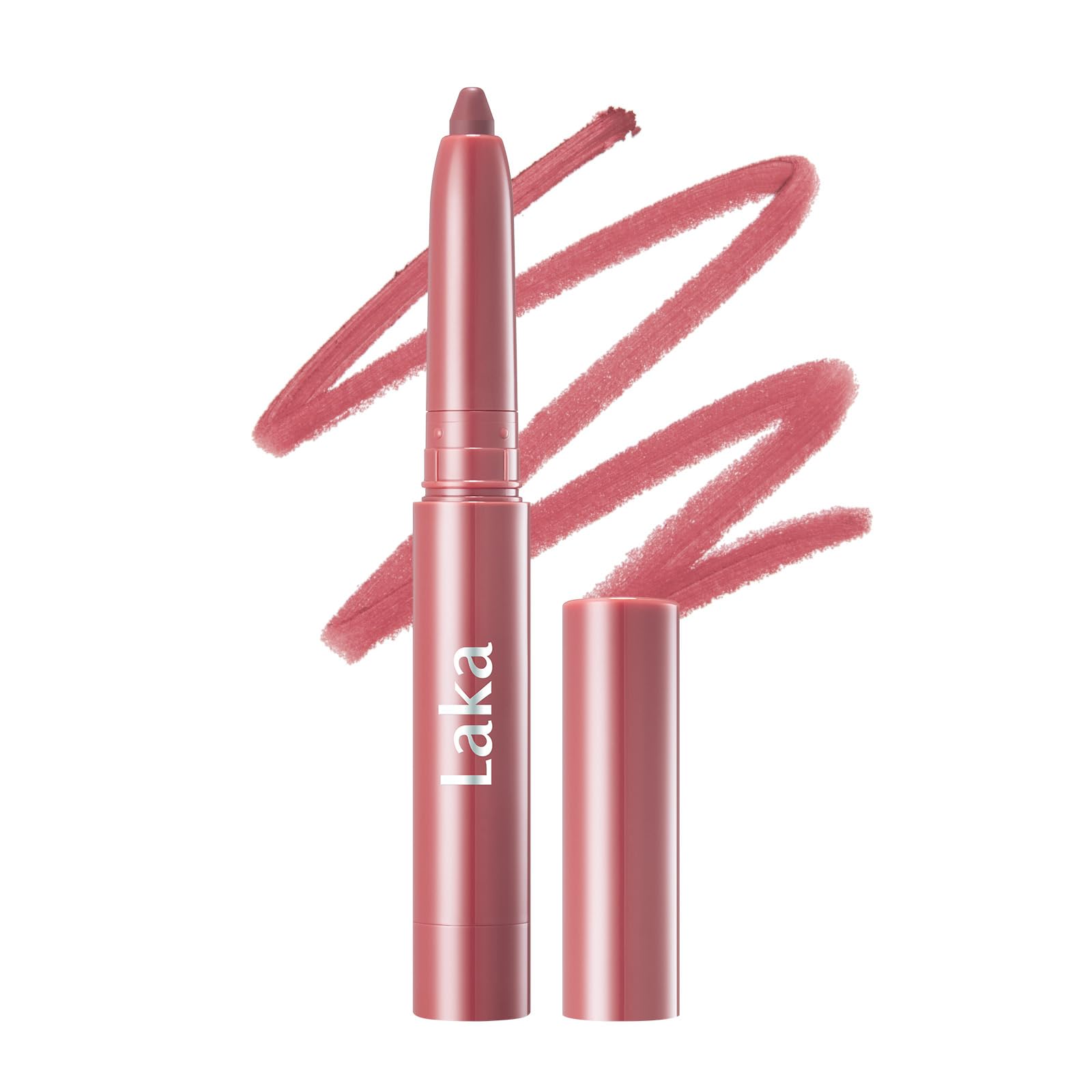 Laka lip liner front shot showing sleek pencil and rosy hue for precise contour