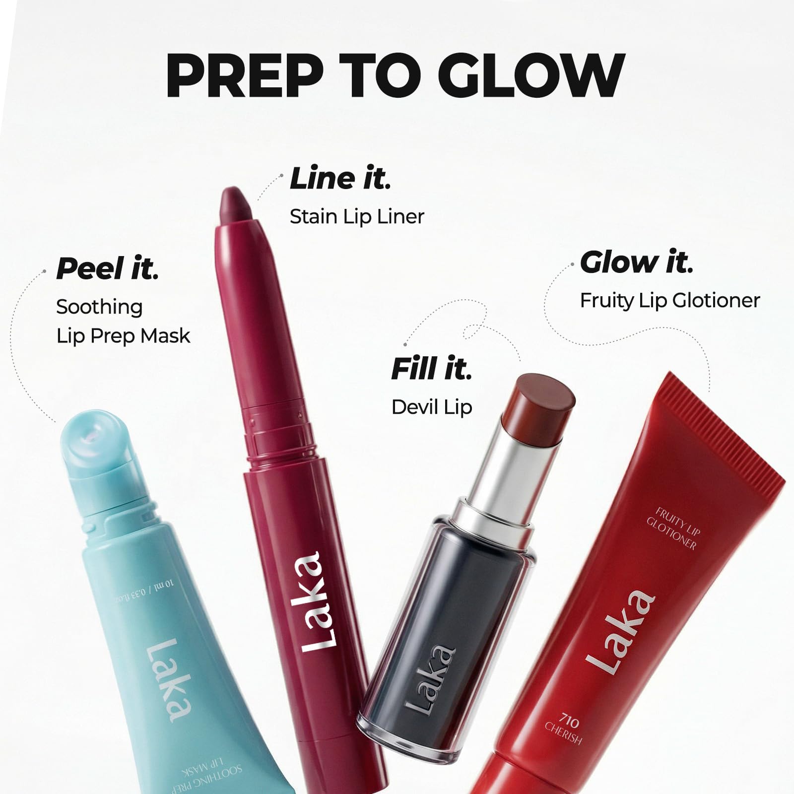 Laka lip liner shade 14 Deep Current swatch strip showing rich tone for deeper skin