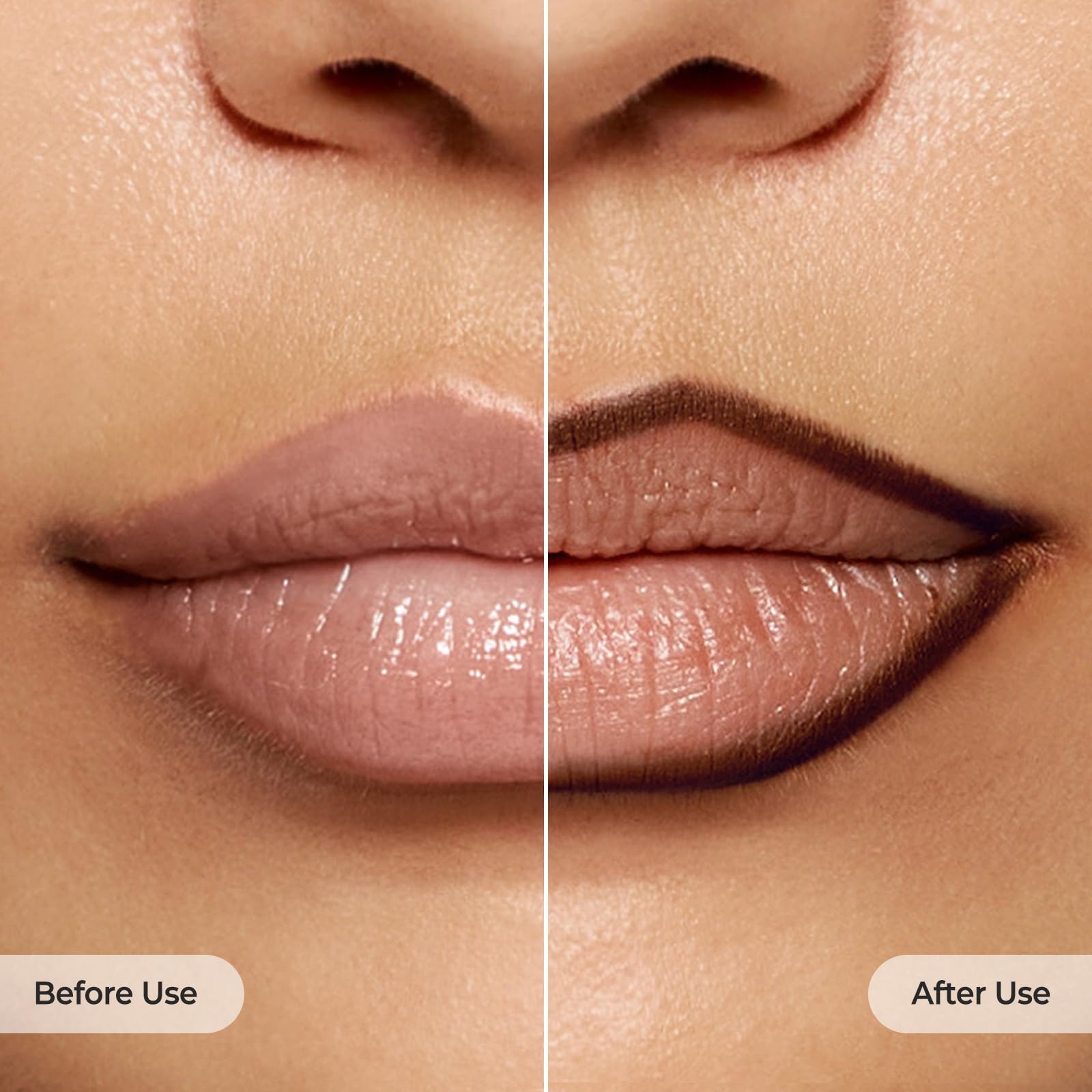 Laka lip liner next to ruler showing pencil size for portability