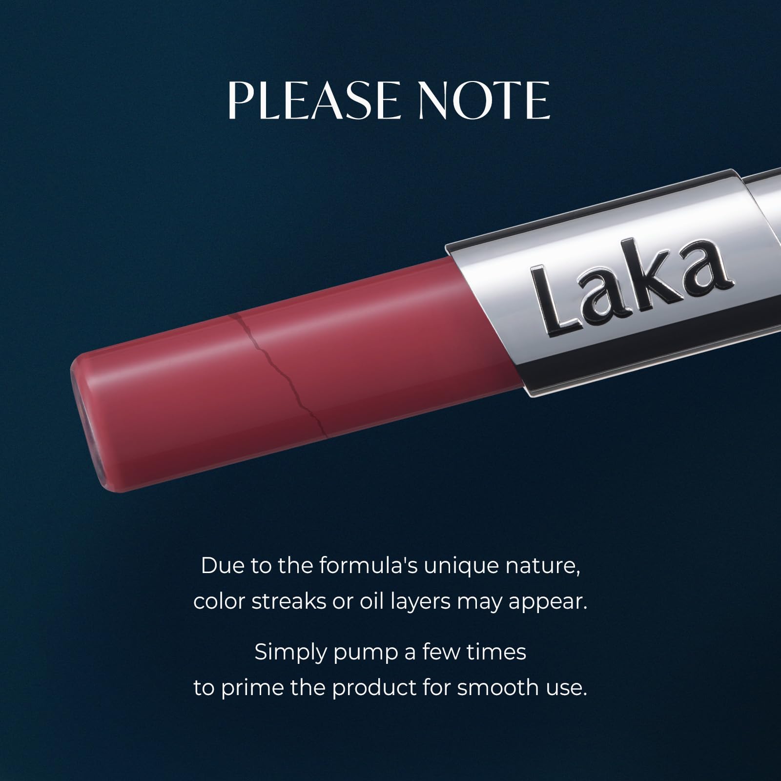 Model wearing Laka #905 Rosy High demonstrating natural rosy-pink flattering finish