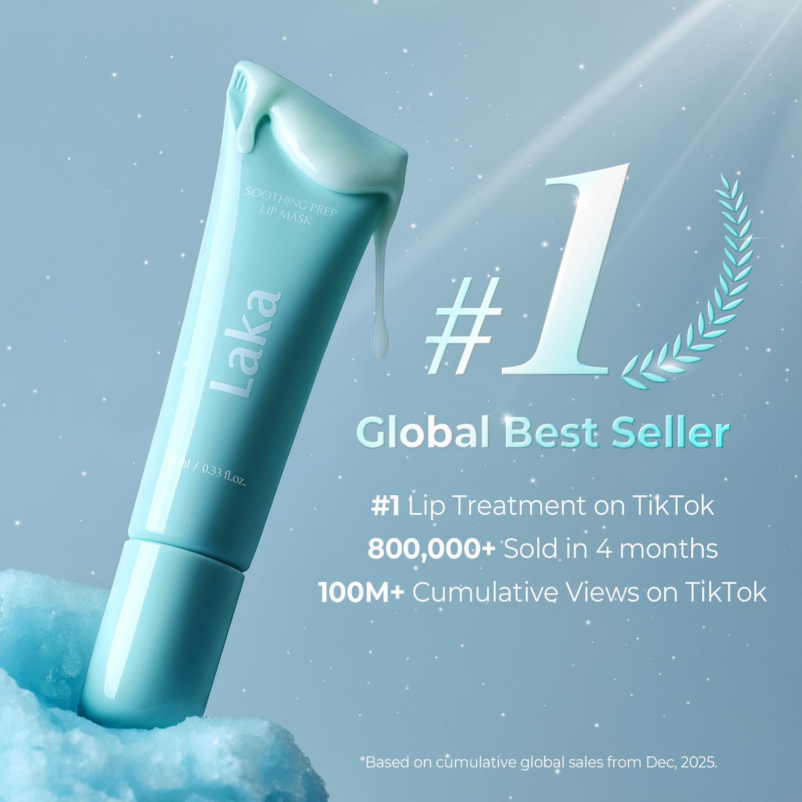 Laka close-up of gel texture highlighting smooth, non-abrasive formula