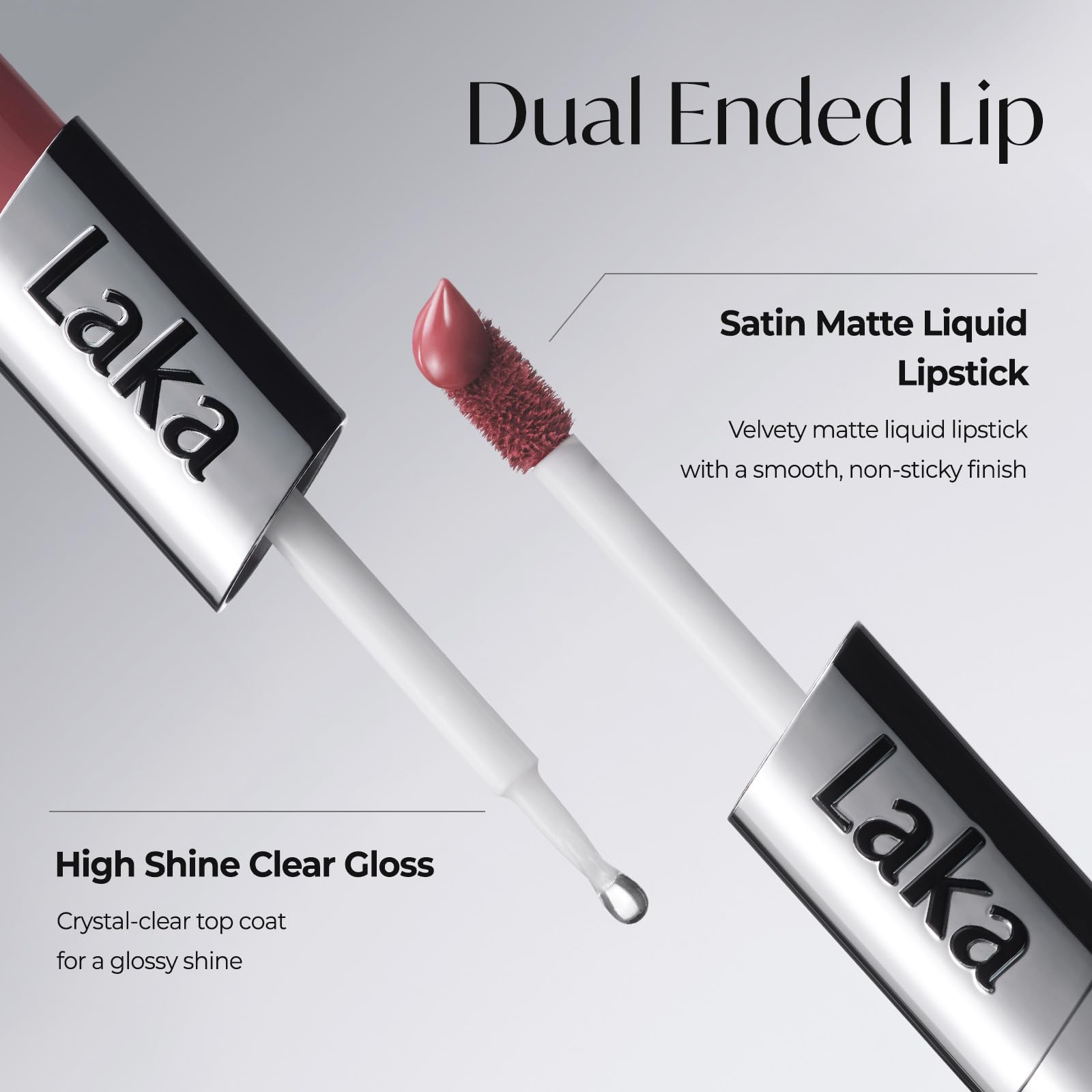 Laka creamy matte texture close-up demonstrating smooth, non-flaky coverage