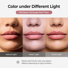 Laka multiple swatches on arm illustrating shade match variety