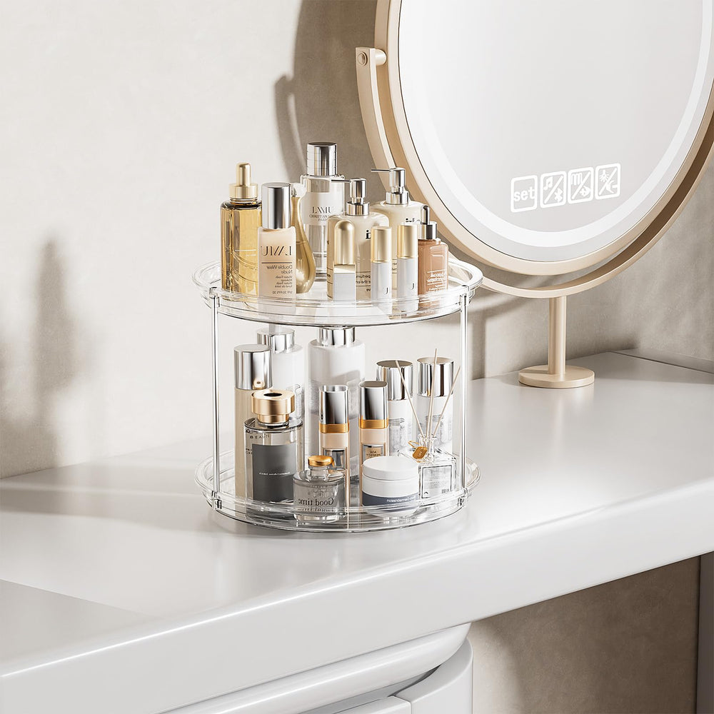 LAMU on bathroom vanity organizing toiletries neatly and accessibly