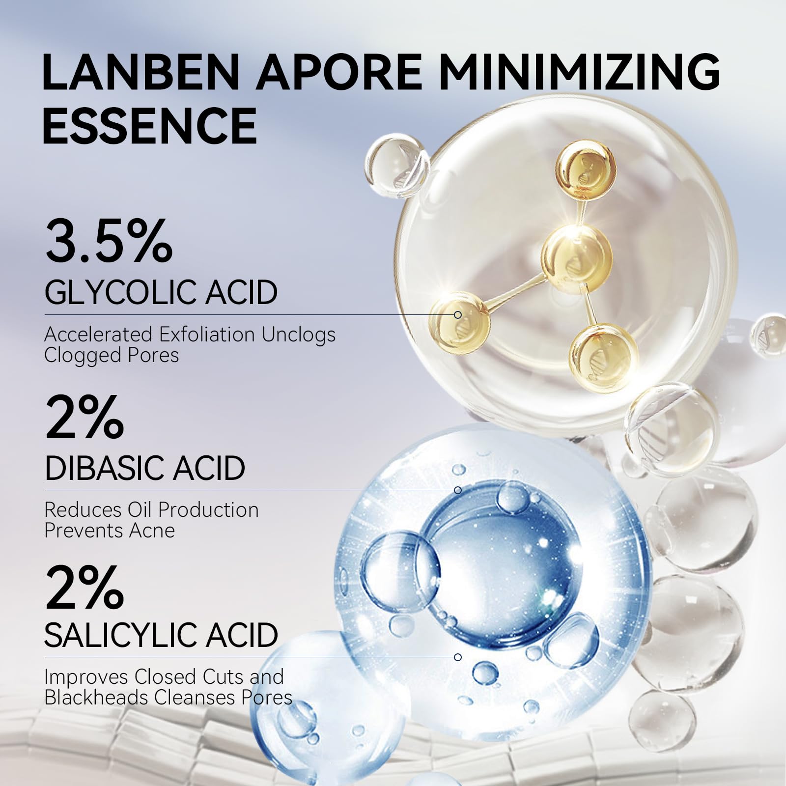 LANBENA kit arranged on bathroom surface conveying everyday skincare convenience