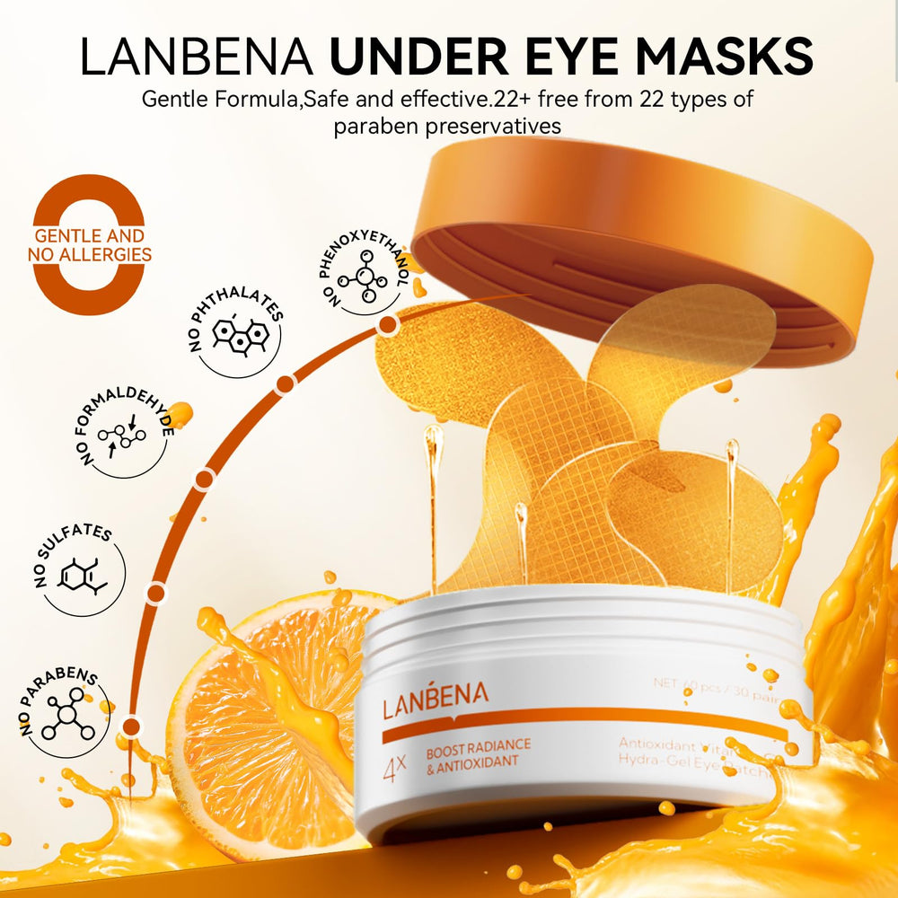 LANBENA patches used on forehead and mouth corners reducing fine lines