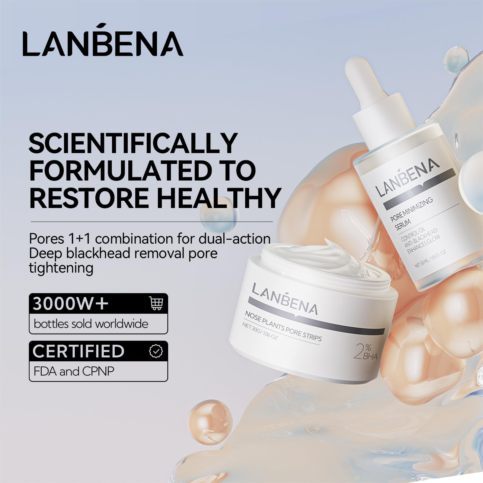 LANBENA pore strip close-up texture showing plant-based fibers for effective grip