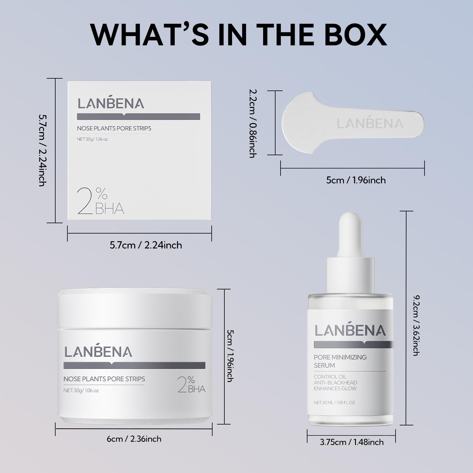 LANBENA kit beside a hand for scale to show compact, travel-friendly sizing