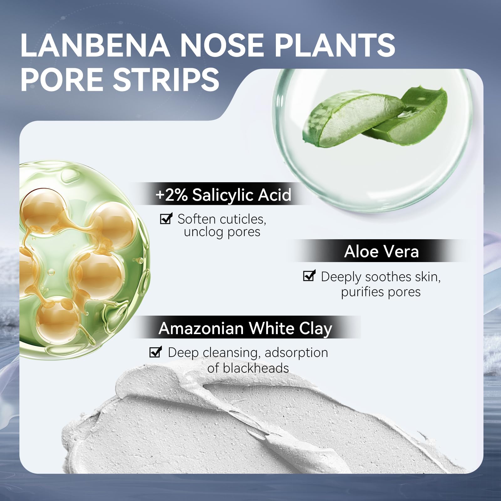 LANBENA soft rubber nose brush with rounded head designed for gentler exfoliation