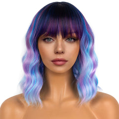 LANCAINI front view bob wig showing vibrant color and natural look