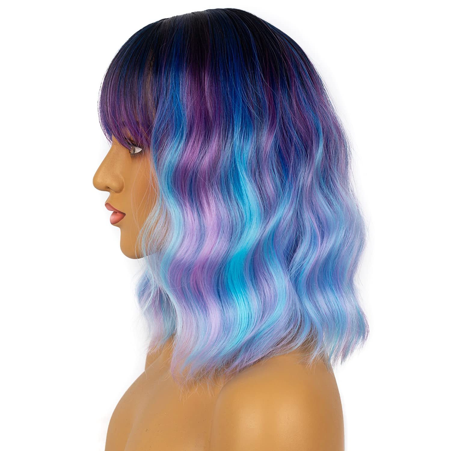 LANCAINI wig on mannequin showing shoulder-length scale and styling