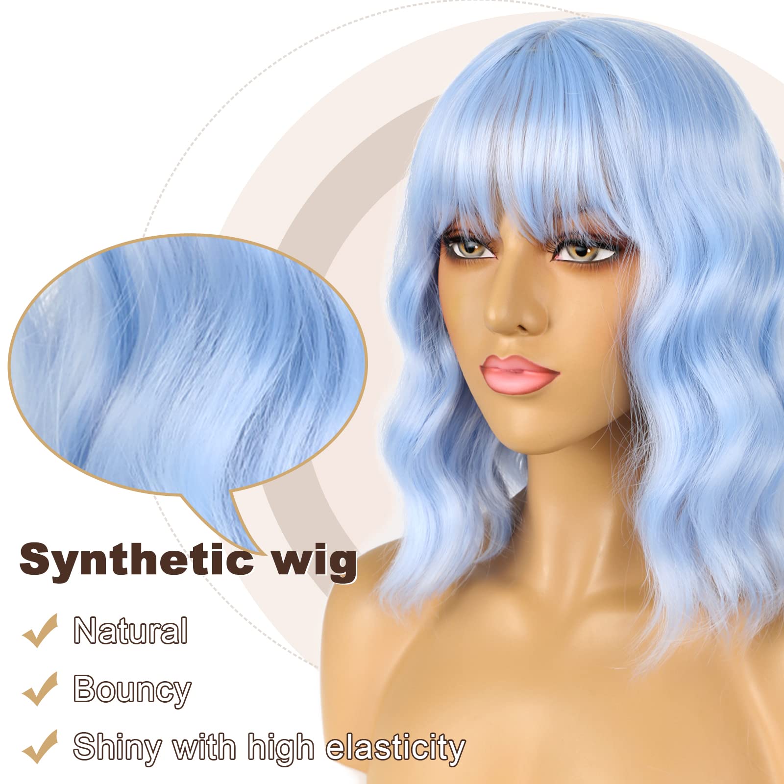 LANCAINI wig worn in cosplay setting showing comfortable fit and vivid color benefit