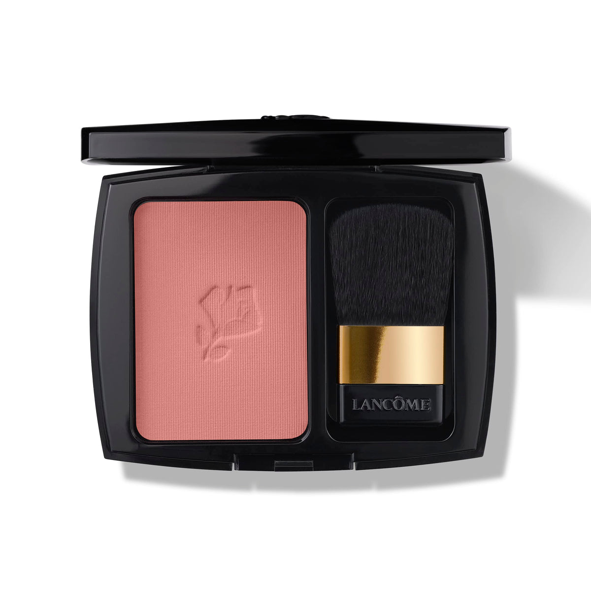 Lancôme compact front view showing shade 345 Rose Fresque and product benefits