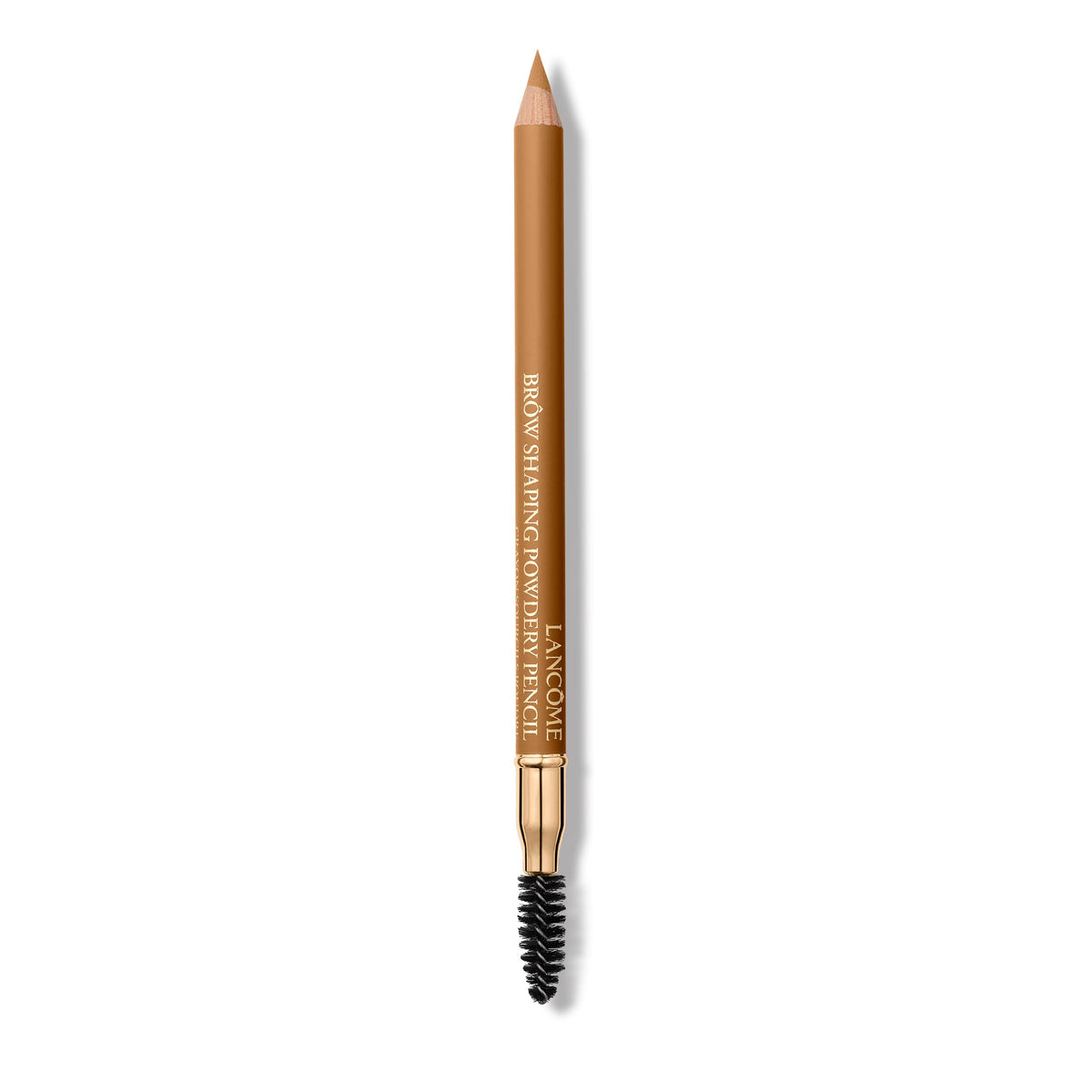 Lancôme brow pencil front packaging showing slim dual-ended design and shade 04 Brown