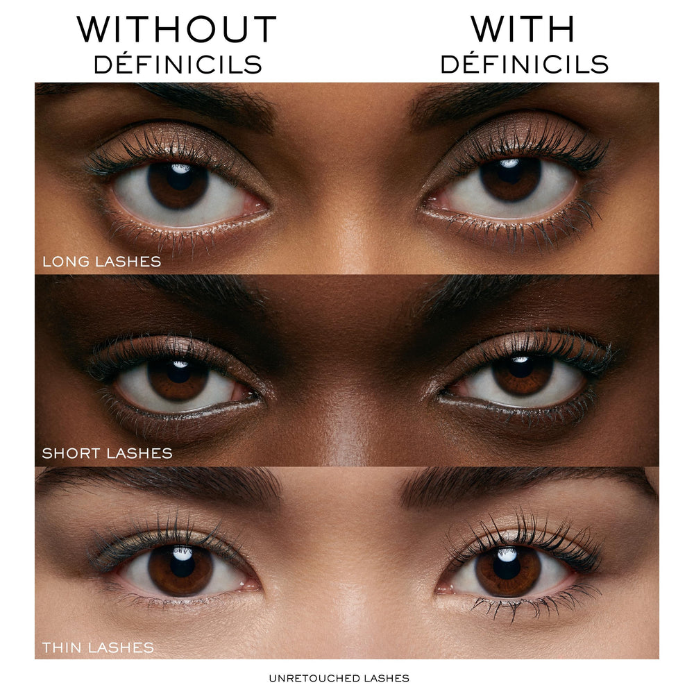 Lancôme Définicils tube and cap label clear branding and easy-to-hold packaging benefit
