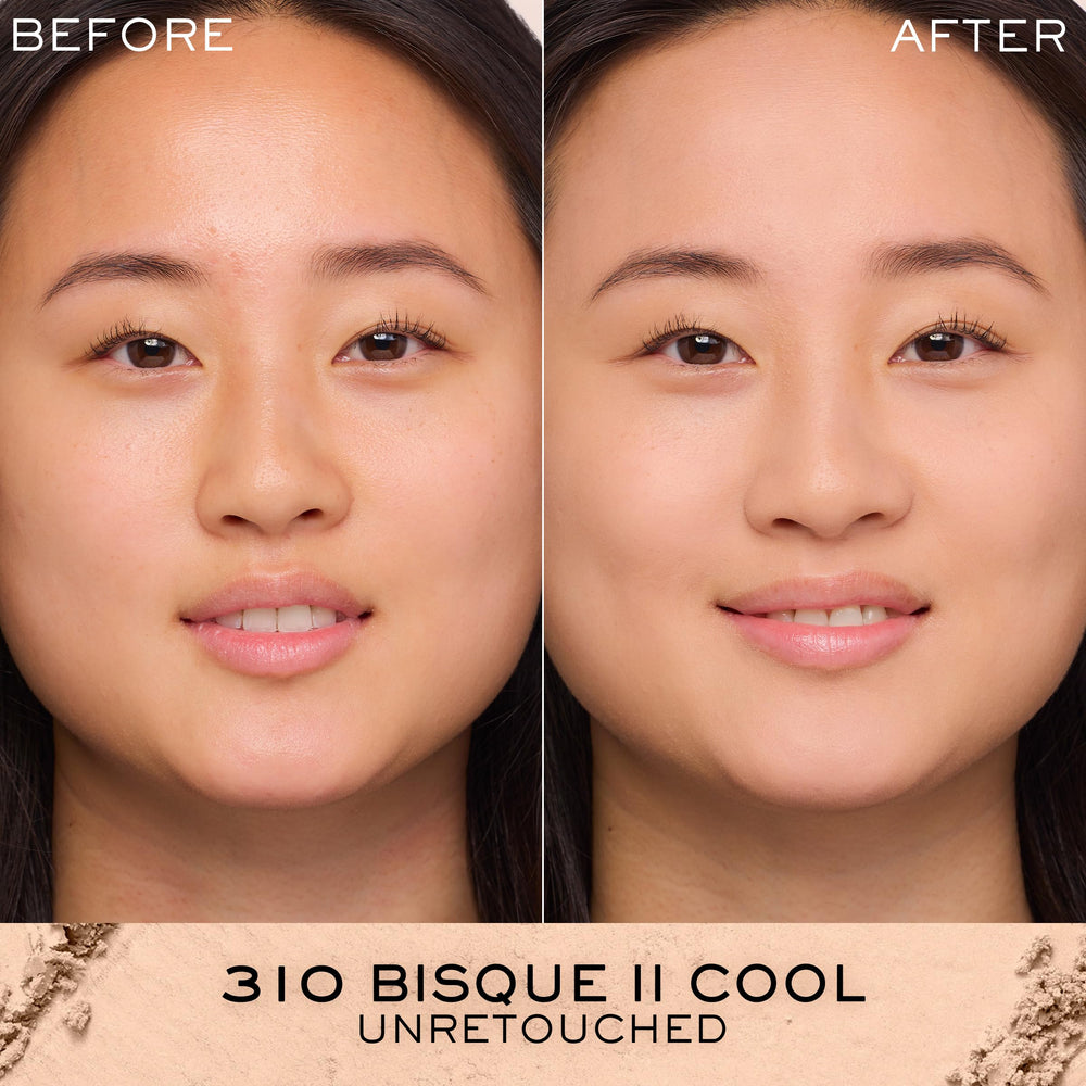 Lancôme powder texture close-up highlighting smooth blendability and finish