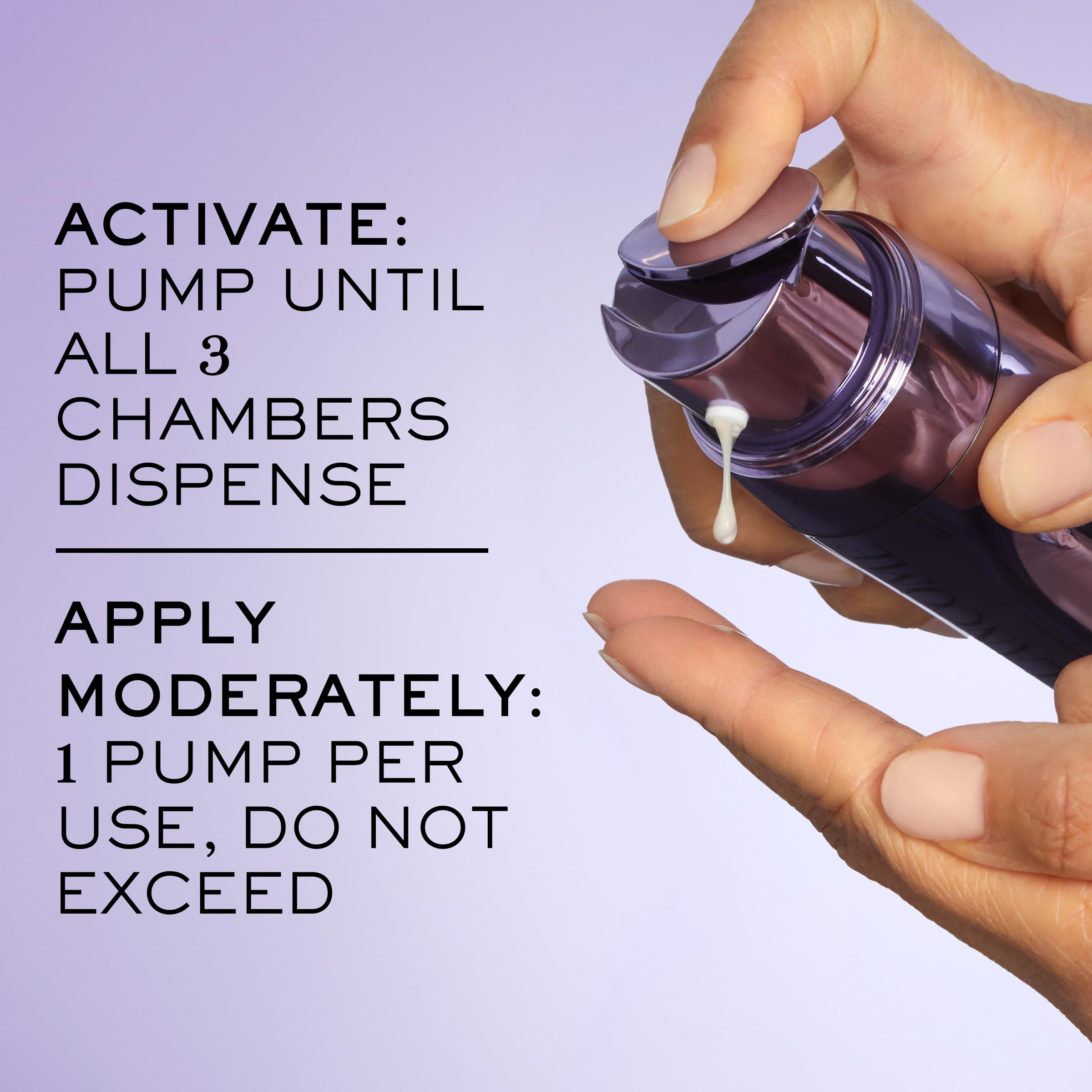 Lancôme side‑by‑side skin results mockup suggesting refined texture improvements