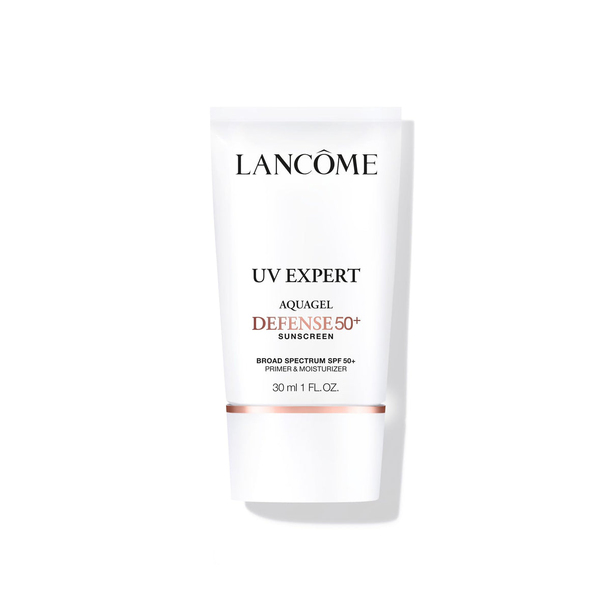Lancôme front packaging showing sleek tube and clear SPF benefit