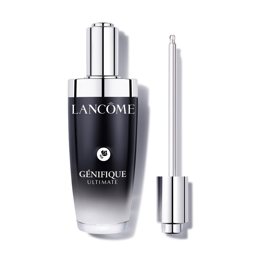 Lancôme bottle front view showcasing elegant design and product prestige