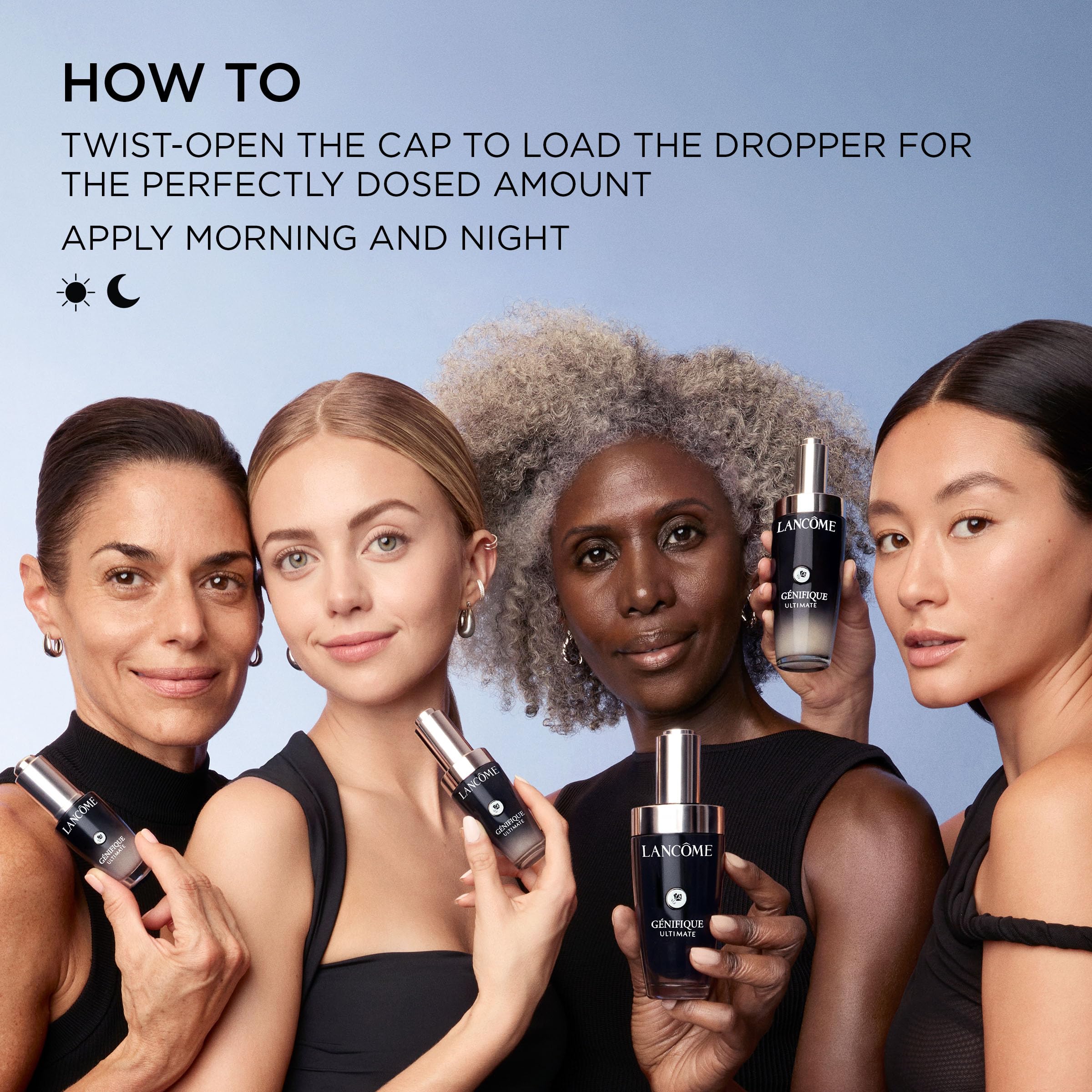 Lancôme Génifique applied in morning routine offering smooth layering under makeup
