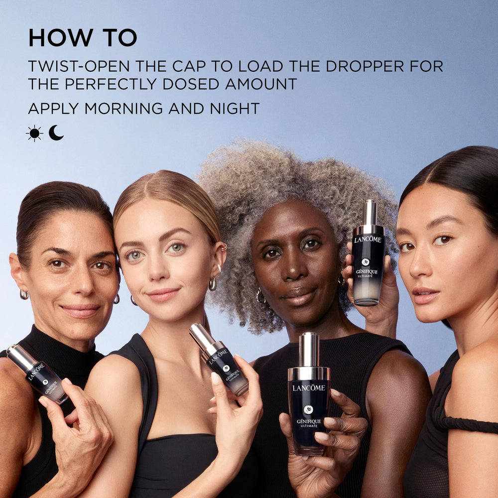 Lancôme Génifique applied in morning routine offering smooth layering under makeup