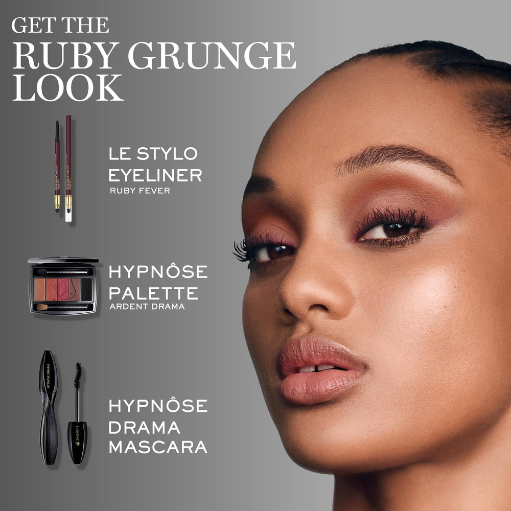 Lancôme mascara in evening makeup scene creating long-lasting dramatic lashes