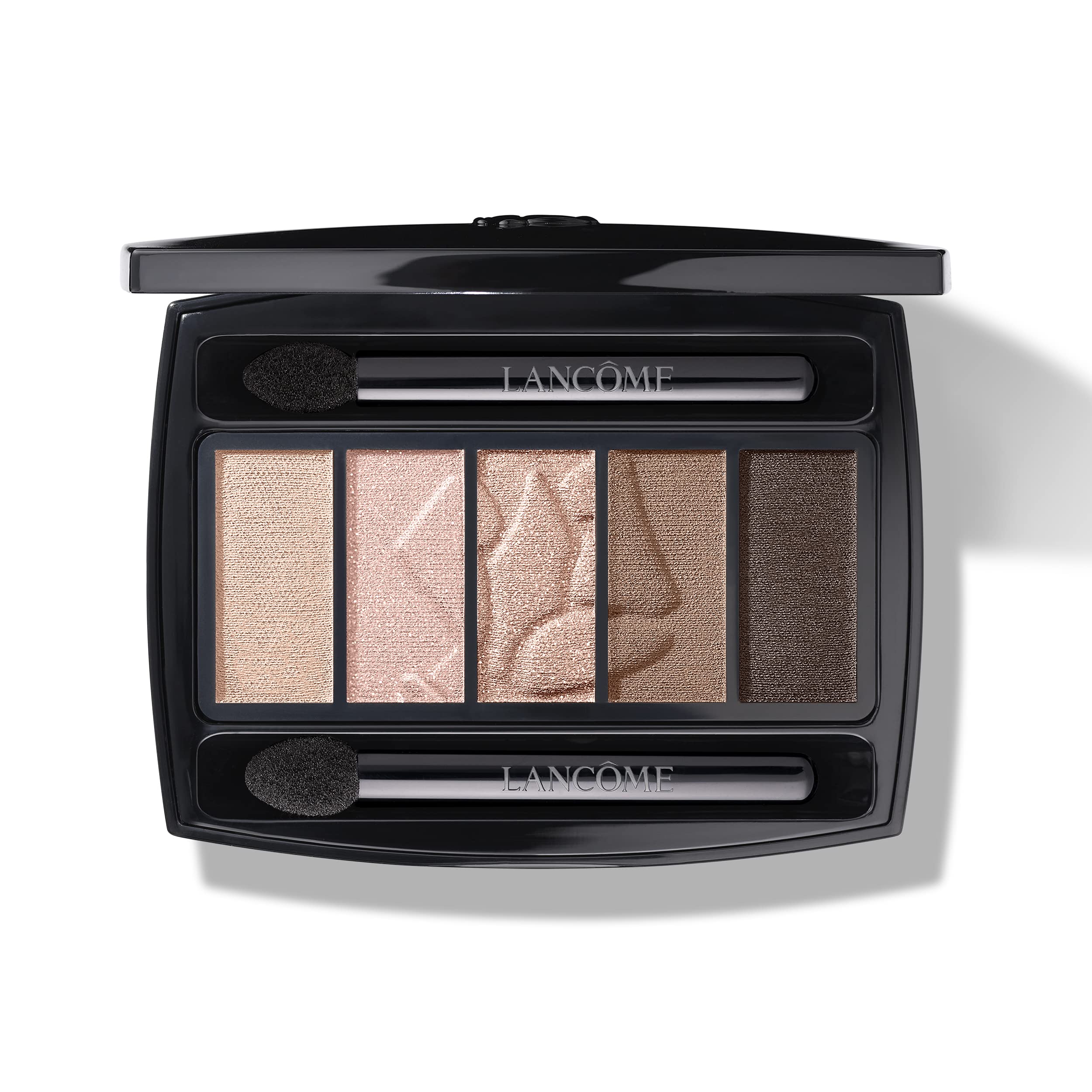 Lancôme Hypnôse front packaging showing five shades and portability benefit