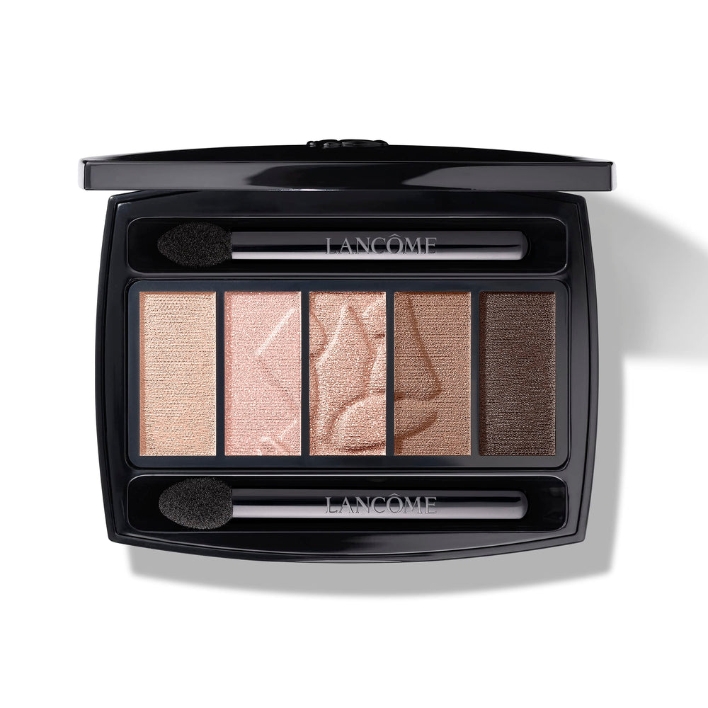 Lancôme Hypnôse front packaging showing five shades and portability benefit