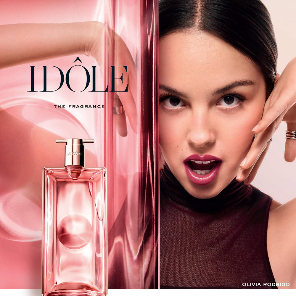 Lancôme Idôle on a dressing table lifestyle scene showing everyday elegance benefit