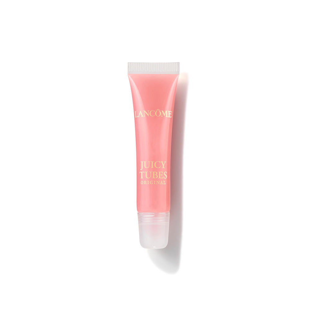 Lancôme Juicy Tubes front view showing tube design and Spring Fling shade, glossy appeal