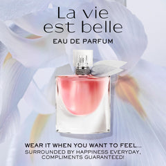 Lancôme iris close-up highlighting floral heart and natural ingredient benefit