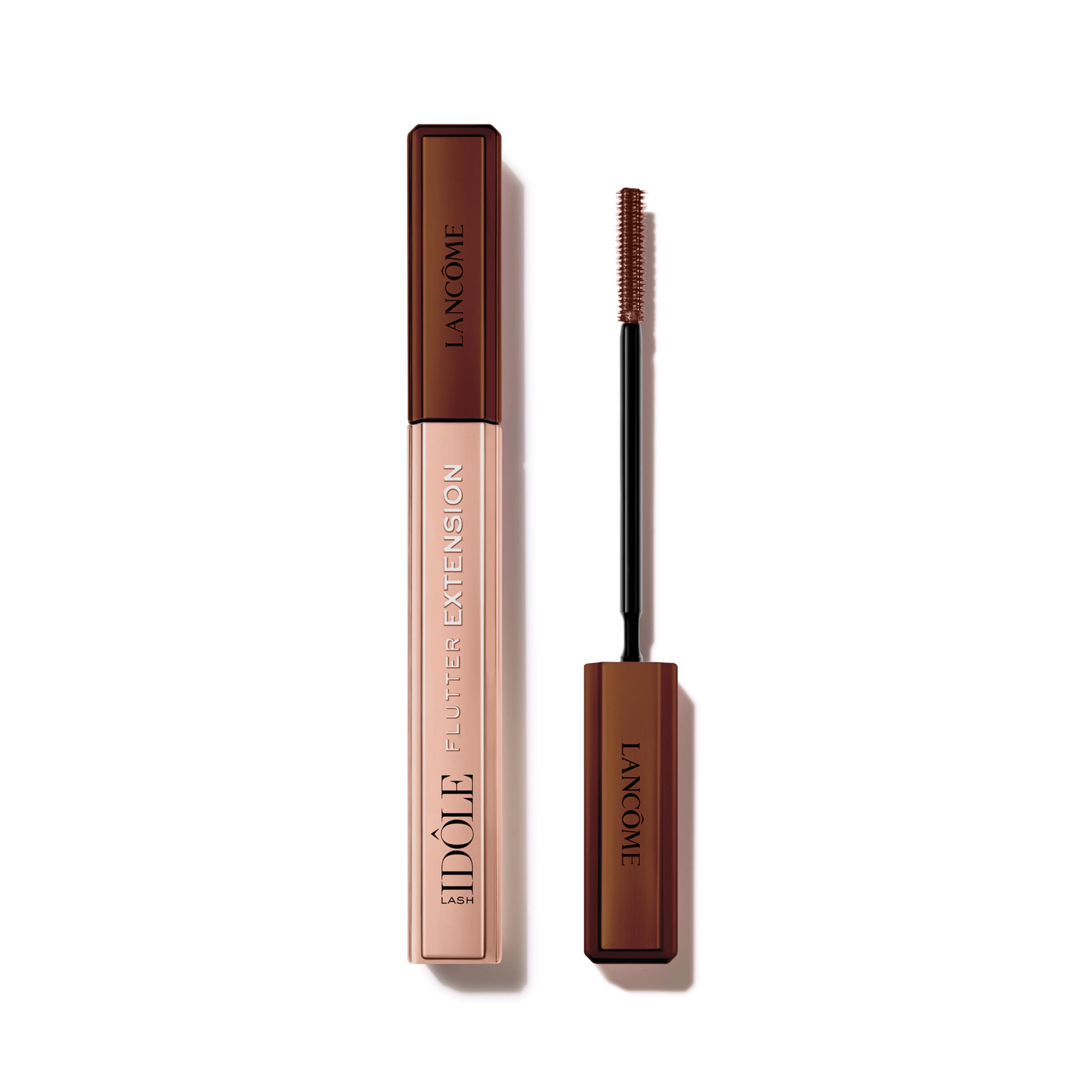 Lancôme tube front view showing brown mascara for natural length