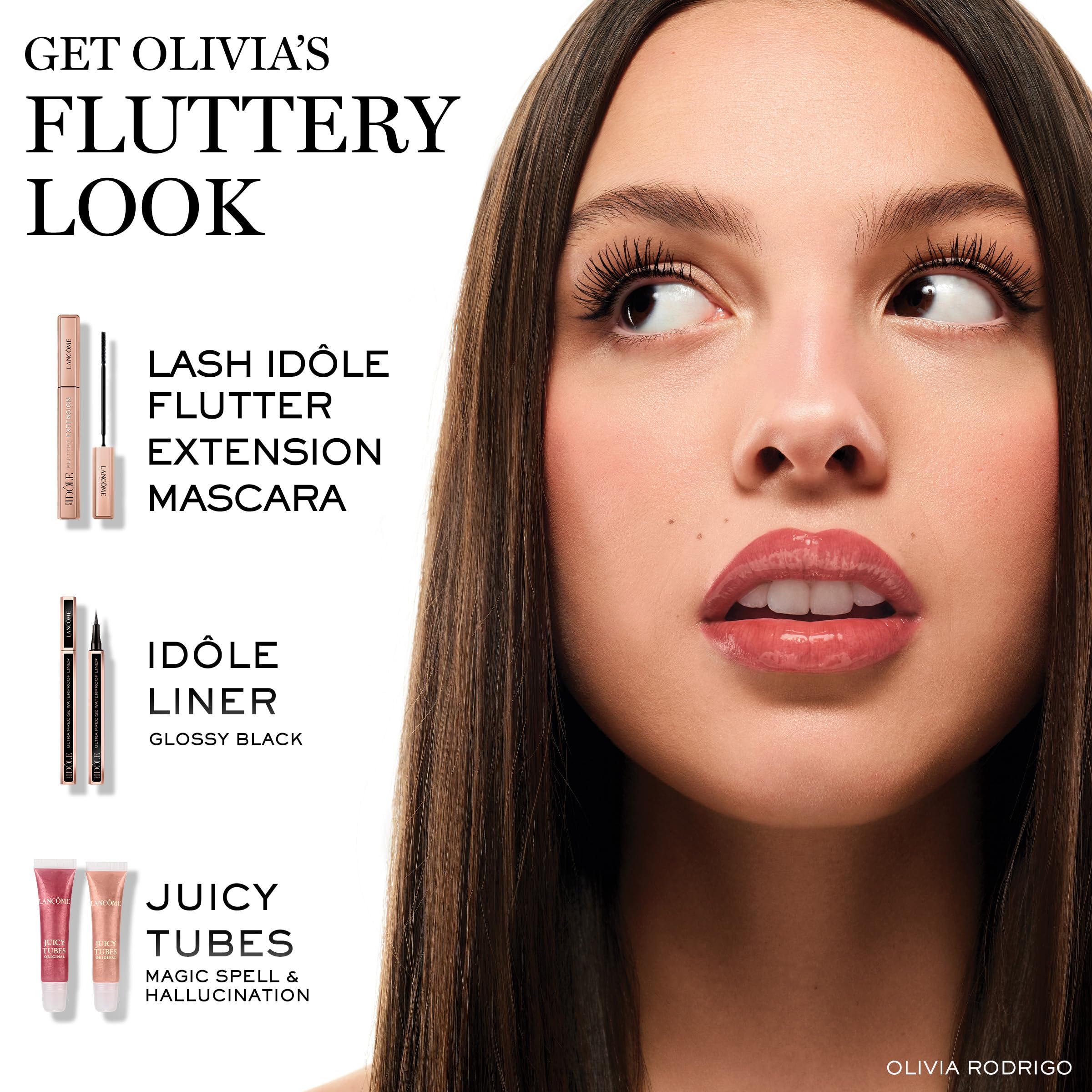 Lancôme ingredients panel detail showing formula transparency and care information