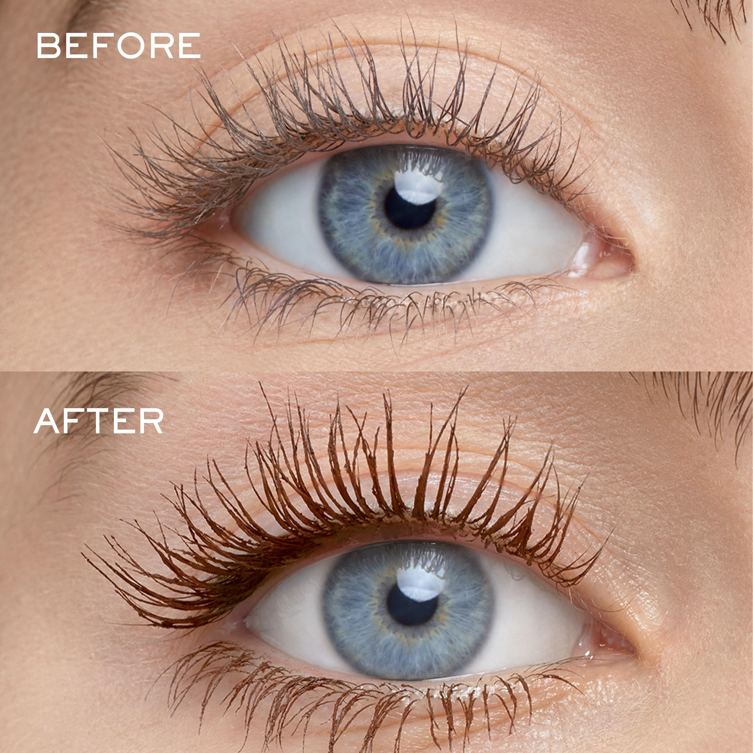 Lancôme Lash Idôle on model eyes revealing lifted fanned lashes