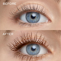 Lancôme Lash Idôle on model eyes revealing lifted fanned lashes