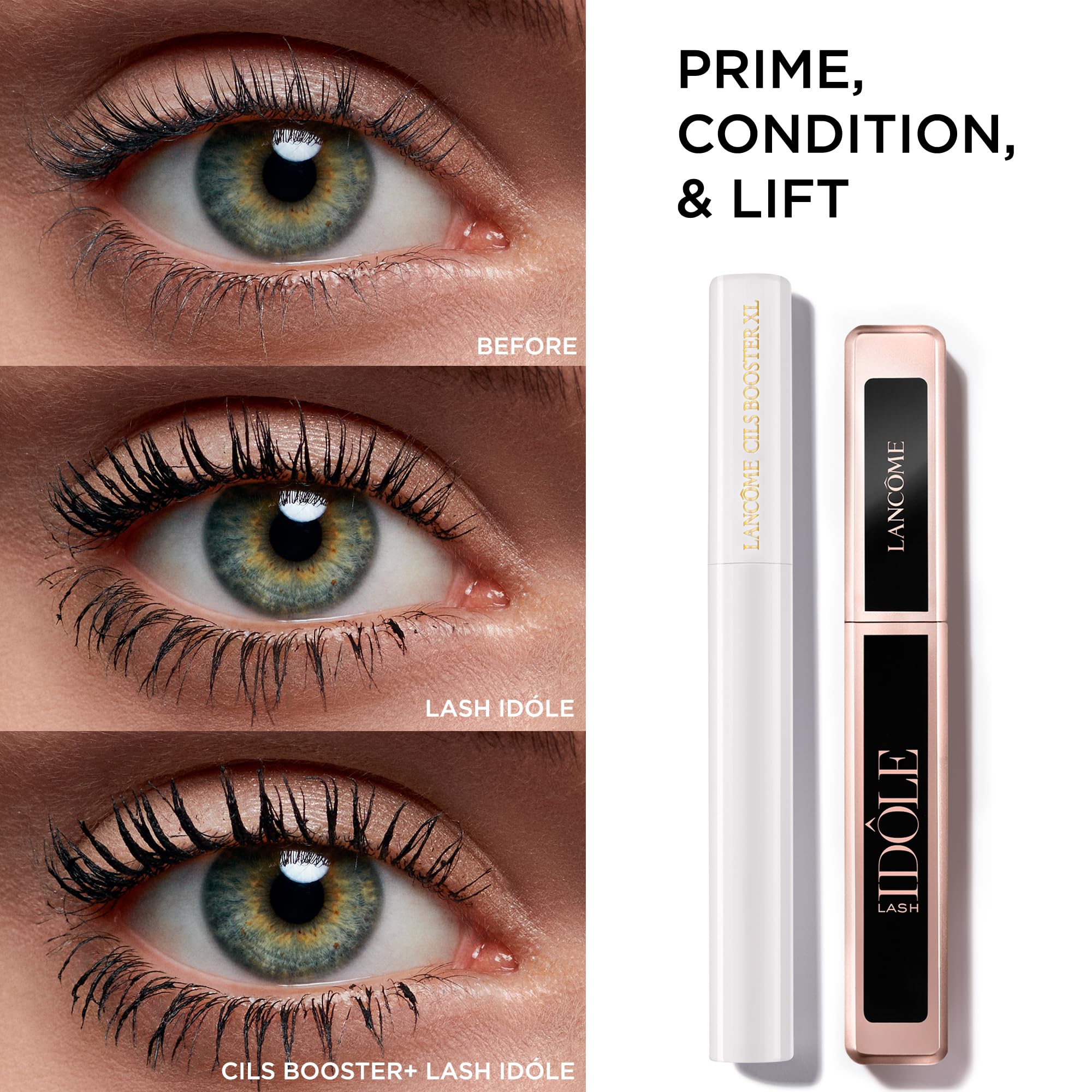 Lancôme mascara removed with Bi-Facil remover showing gentle, clean removal