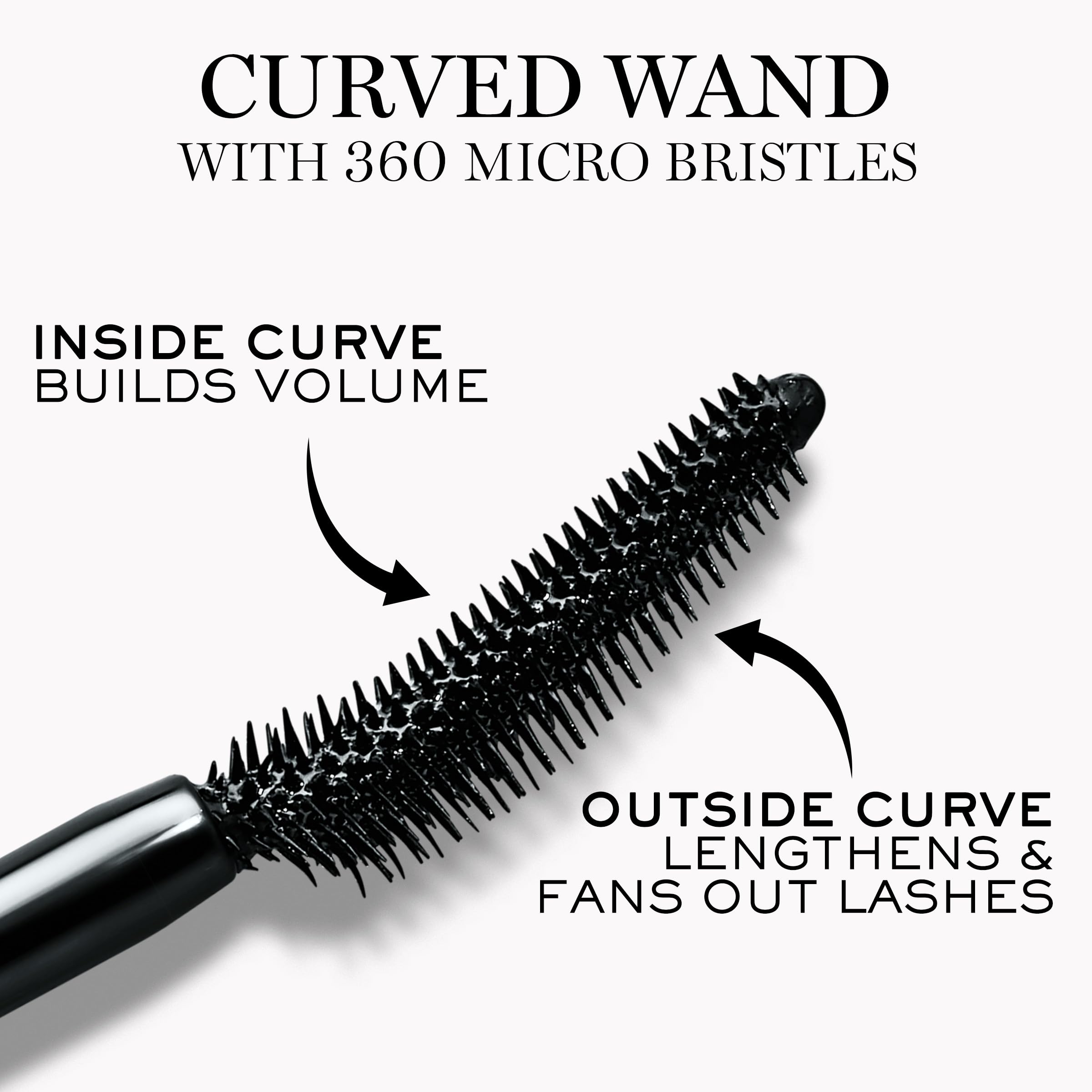 Lancôme gel texture swatch illustrating lightweight, flexible mascara finish