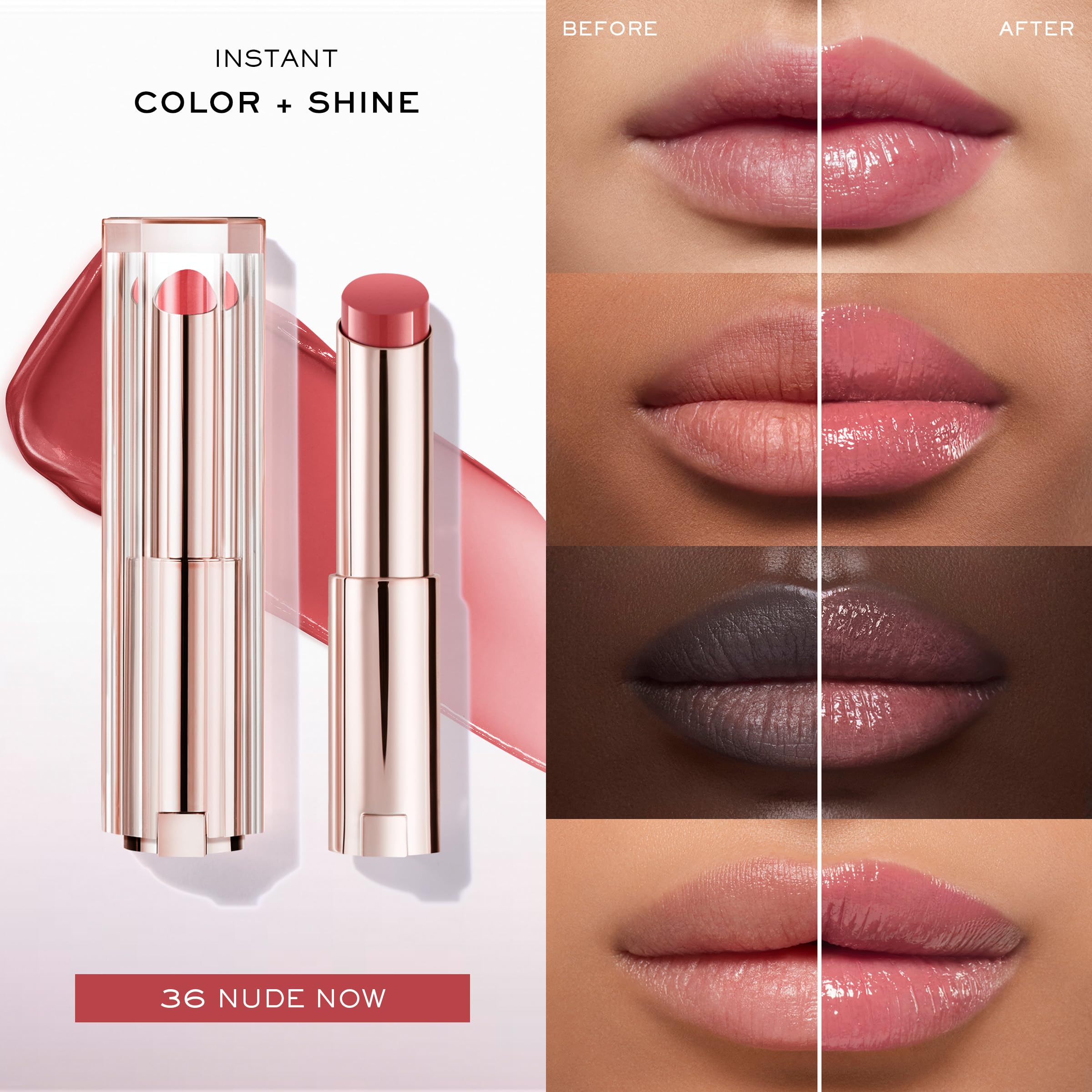 Lancôme ButterGlow applicator tip close-up illustrating precise, non-sticky application