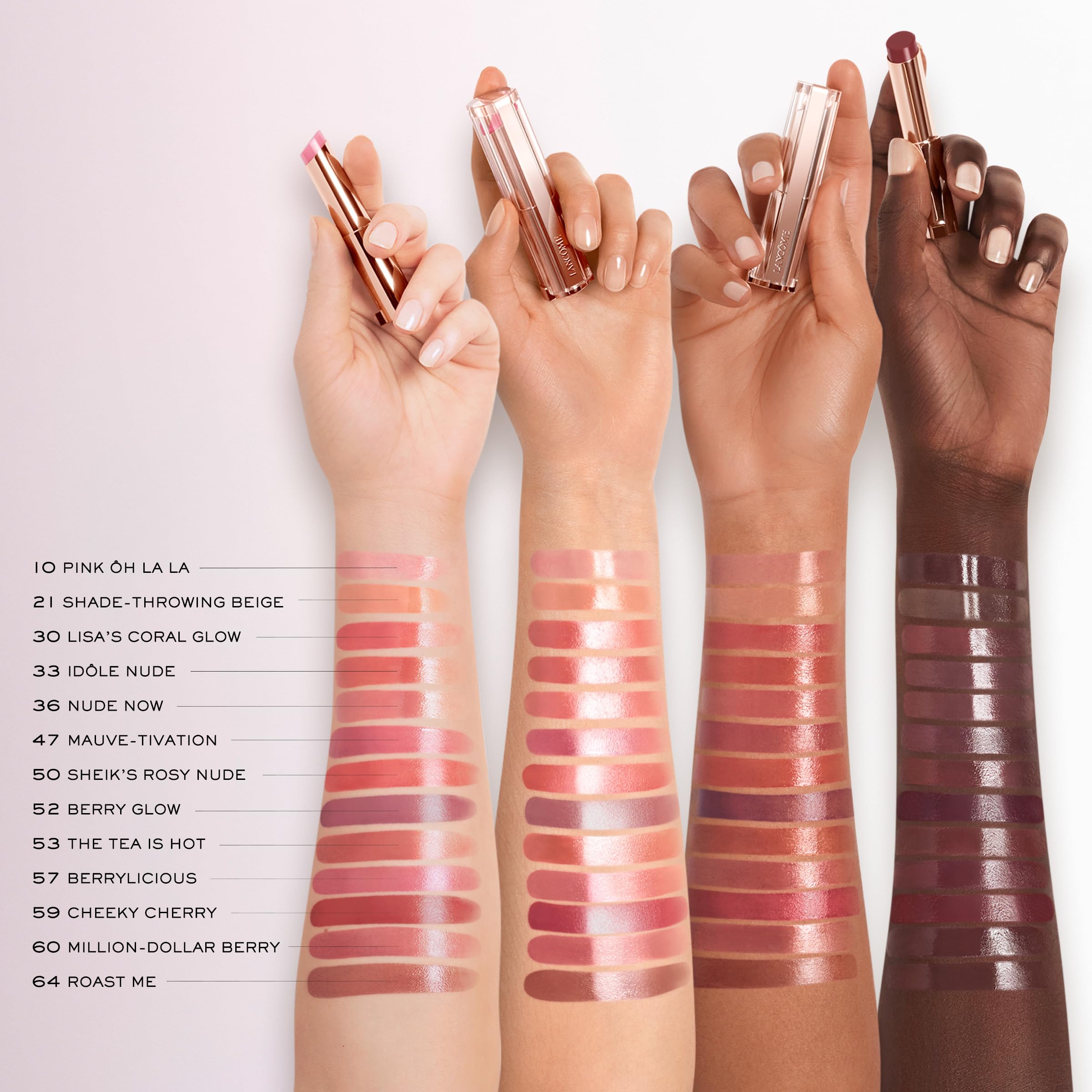 Lancôme ButterGlow held in hand to show size and travel-friendly convenience