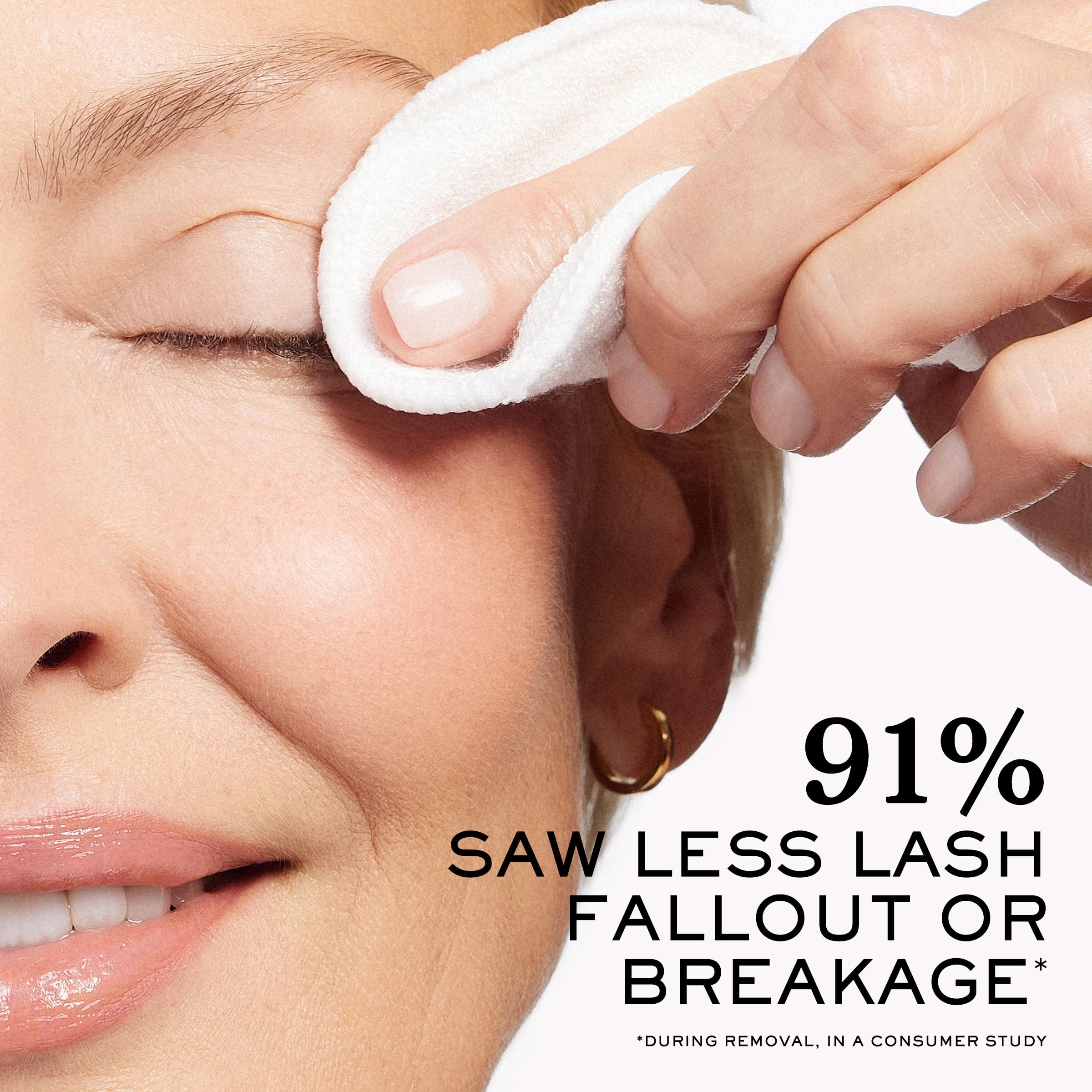Lancôme Mascara Melter clear drop texture showing gentle, fast-acting formula