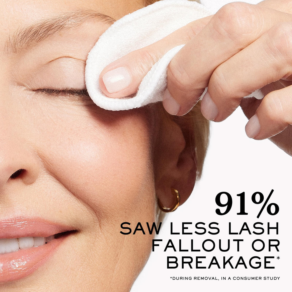 Lancôme Mascara Melter clear drop texture showing gentle, fast-acting formula
