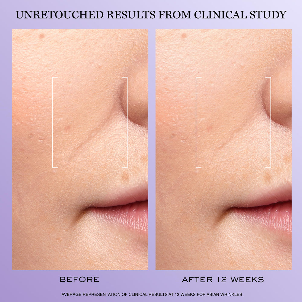 Lancôme pump action with mixed serum on palm demonstrating easy two-pump dosing benefit