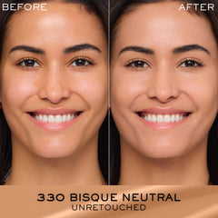 Lancôme texture close-up showing creamy micro-pearls for luminous soft-focus skin
