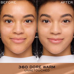 Lancôme creamy foundation texture close-up showing hydrating, smooth finish