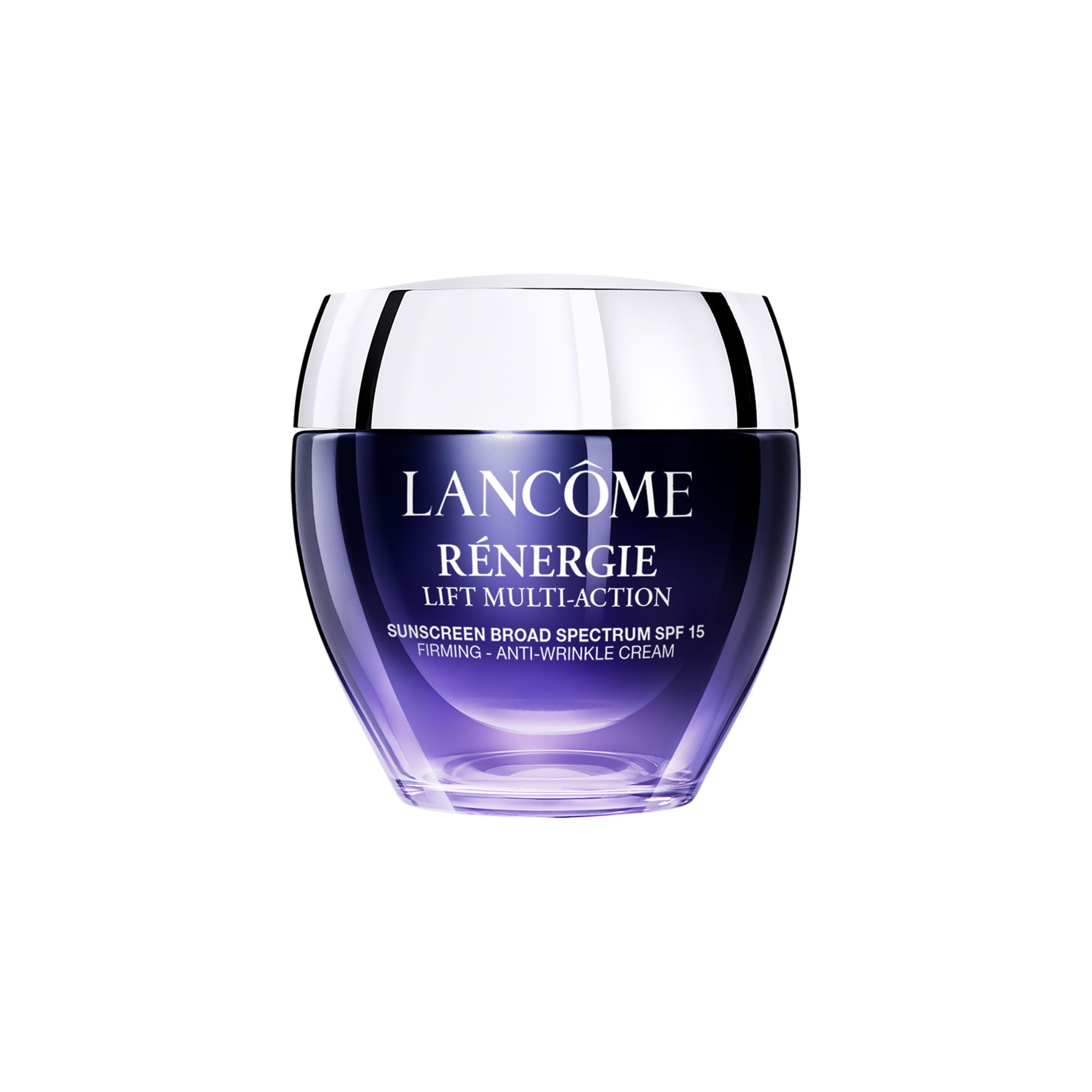 Lancôme Rénergie Lift Multi-Action front jar showing elegant packaging and brand clarity benefit