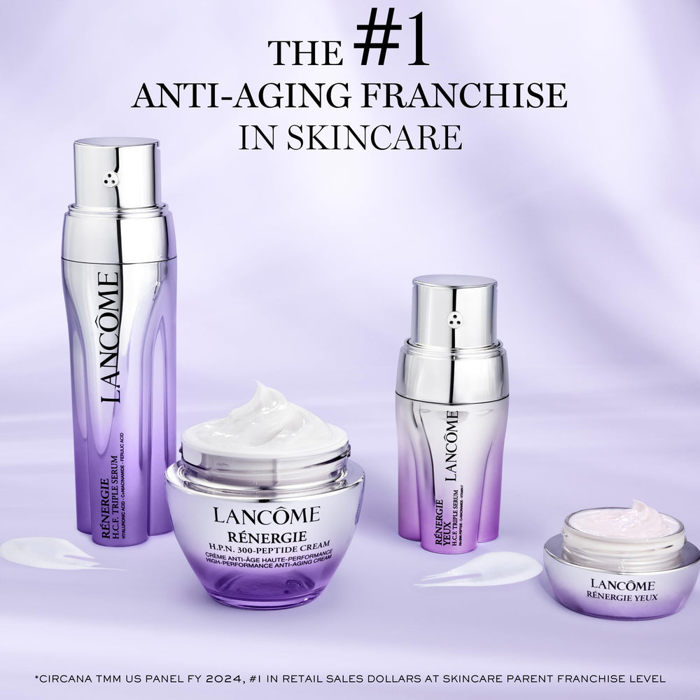 Lancôme ingredient label close-up, displays active ingredients and formulation transparency