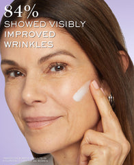 Lancôme jar opened to reveal cream texture, highlights hydrating smoothness