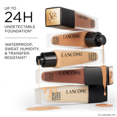 Lancôme before and after show natural matte coverage and improved finish